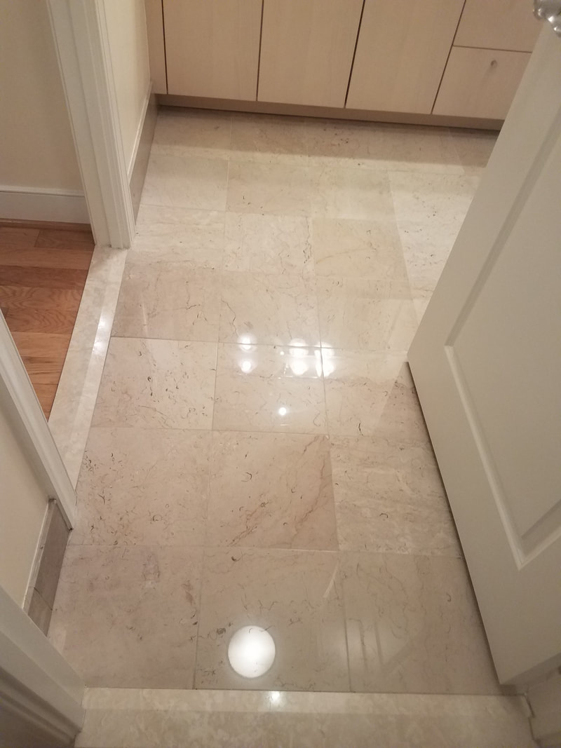Bathroom Marble Floor Polishing